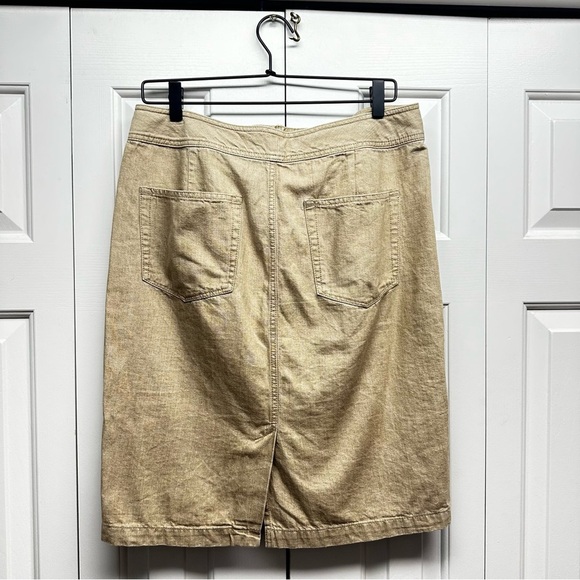 Ralph Lauren Jeans Co. Tan Buckle Front Skirt Size 8 Cowgirl Equestrian Western - Picture 5 of 7